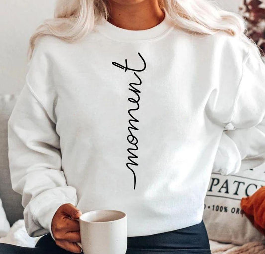 Bluza alba din bumbac 100% Moment