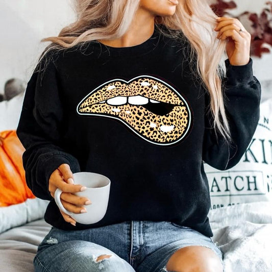 Bluza neagra din bumbac 100% Lips