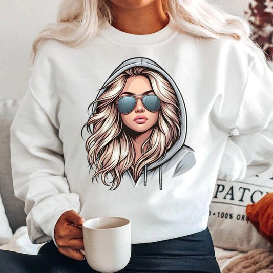Bluza alba din bumbac 100% Blonde