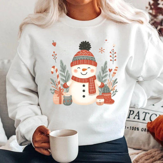 Bluza alba din bumbac 100% Winter love