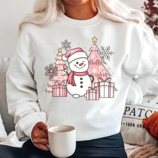 Bluza alba din bumbac 100% Pink team