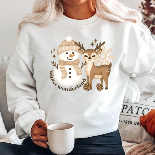 Bluza alba din bumbac 100%Winter