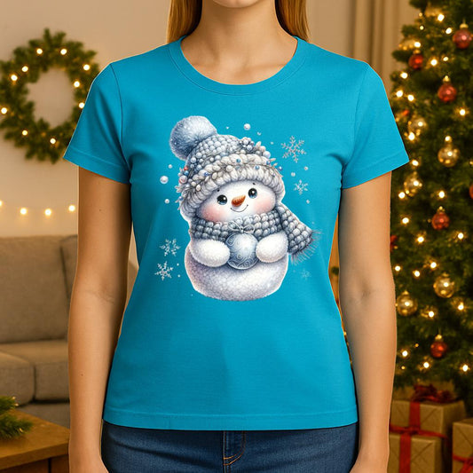 Tricou blue din bumbac 100% Om de zapada