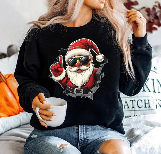 Bluza neagra din bumbac 100% Merry christmas