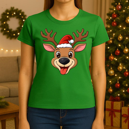 Tricou verde din bumbac 100% Ren