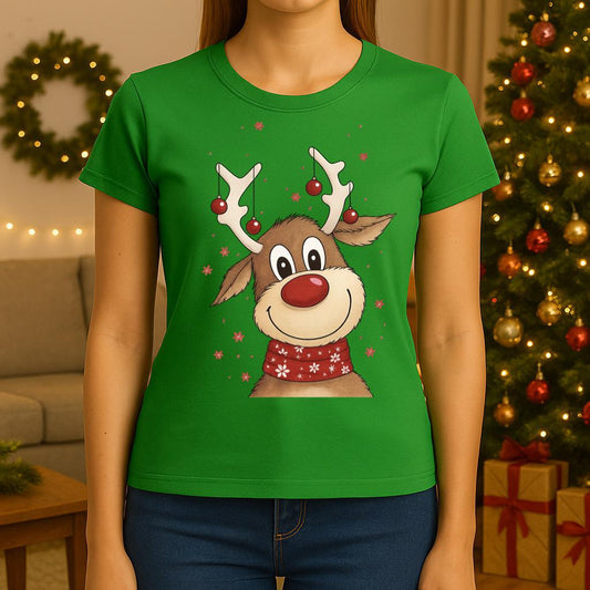 Tricou Verde Dama din Bumbac 100% - Ren