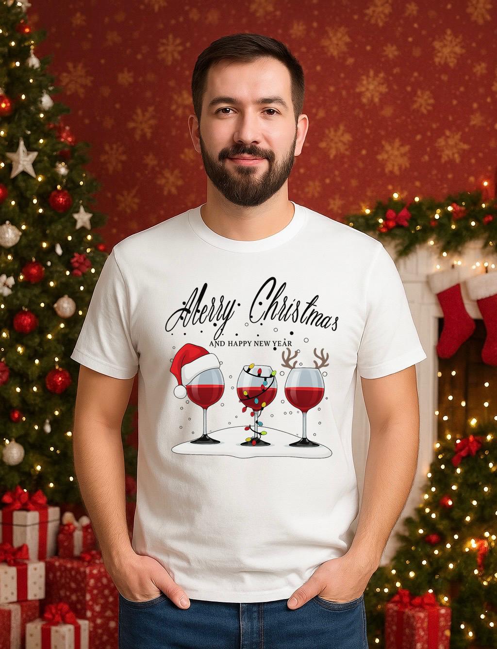 Tricou din bumbac 100% White christmas