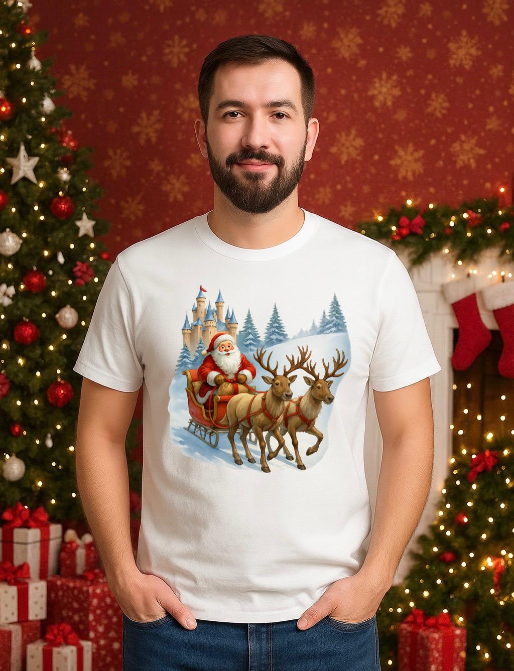 Tricou din bumbac 100% Christmas walk - MonCherie