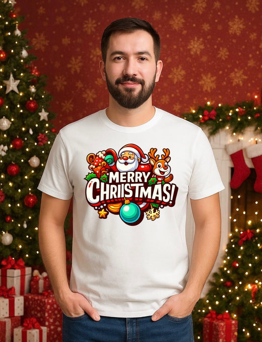 Tricou din bumbac 100% Craciun fericit