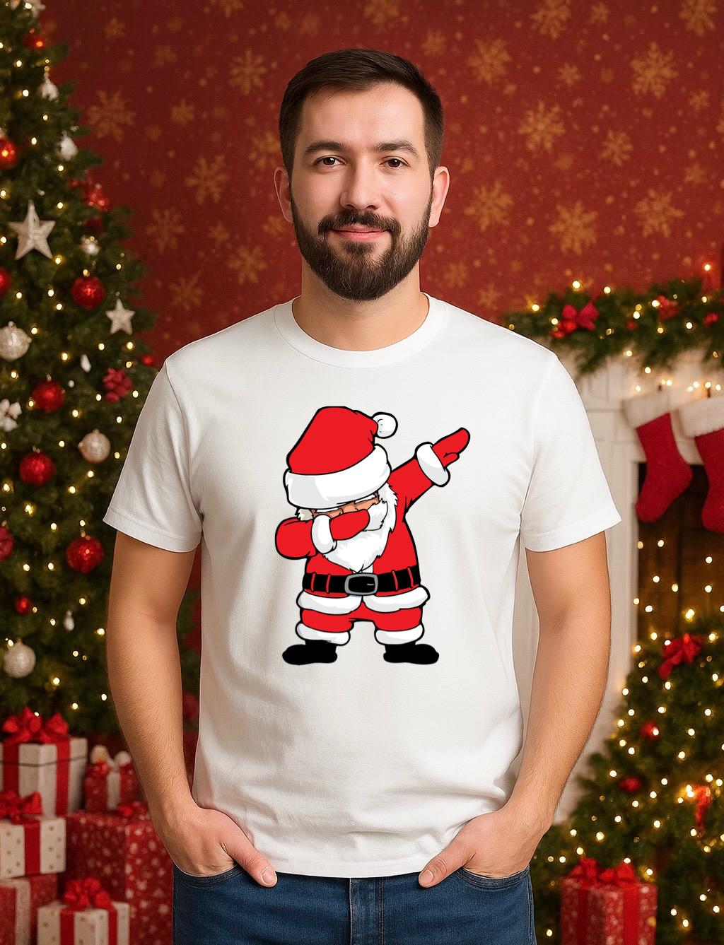 Tricou din bumbac 100% Mos craciun - MonCherie