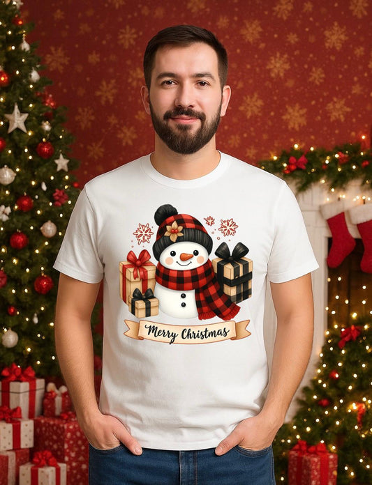 Tricou din bumbac 100% Om de zapada