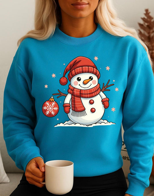 Bluza turcoaz din bumbac 100% Happy christmas