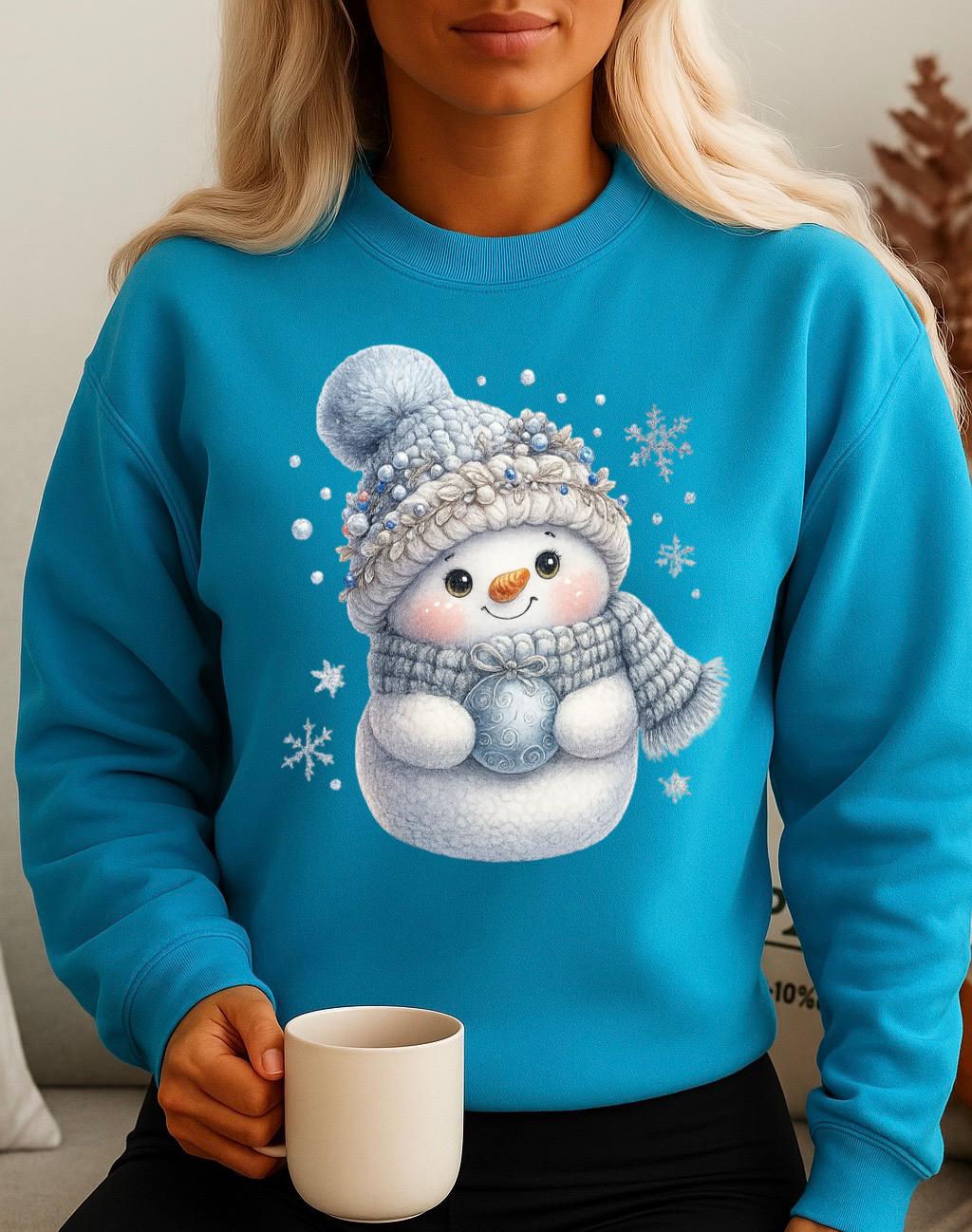 Bluza Turcoaz Dama din Bumbac 100% - Om de Zapada - MonCherie