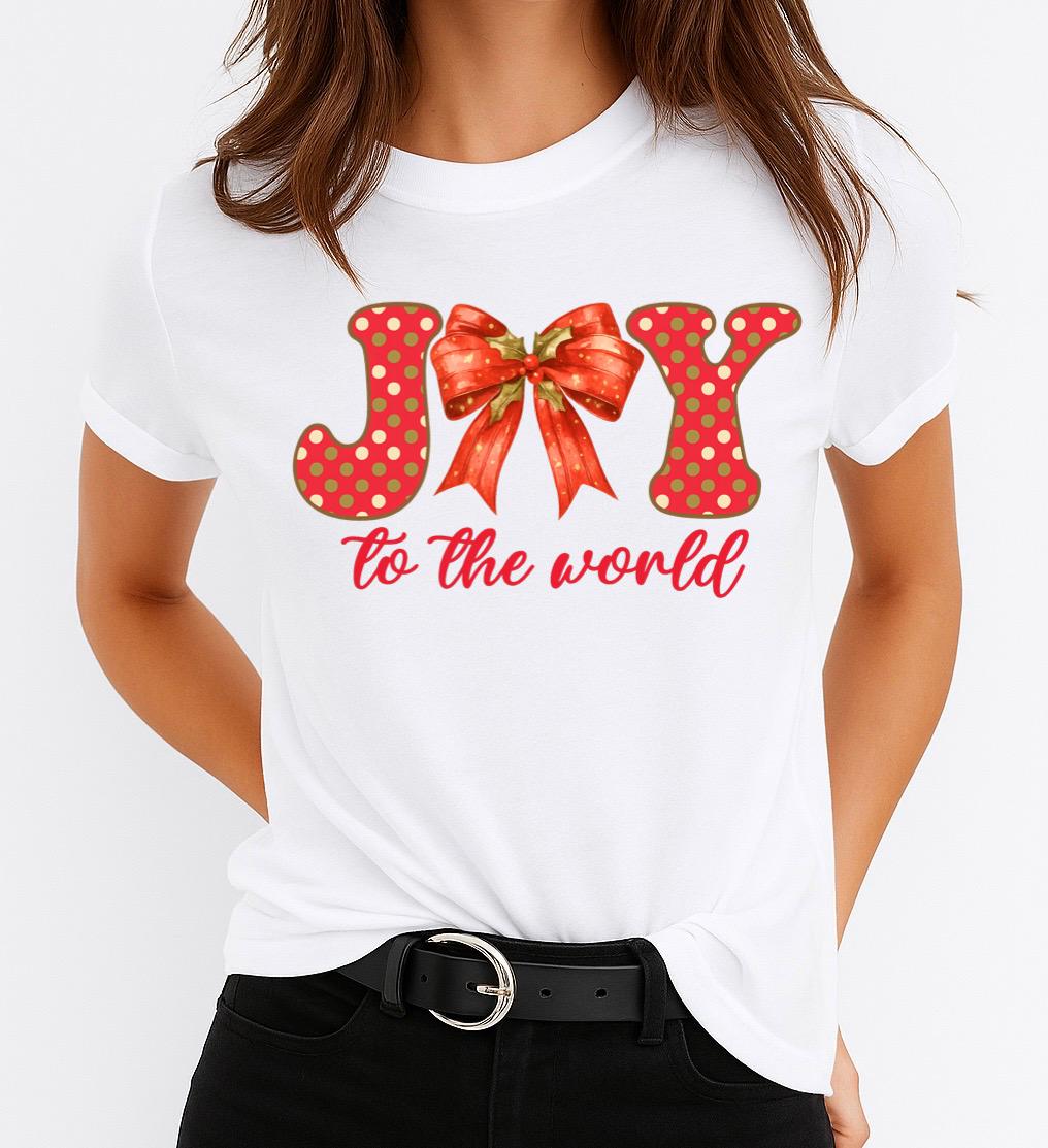 Tricou din bumbac 100% Joy to the wold