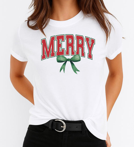 Tricou din bumbac 100% Merry fundita verde