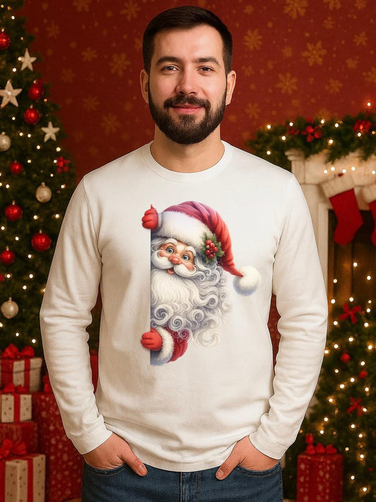 Bluza alba din bumbac 100% Santa surprise