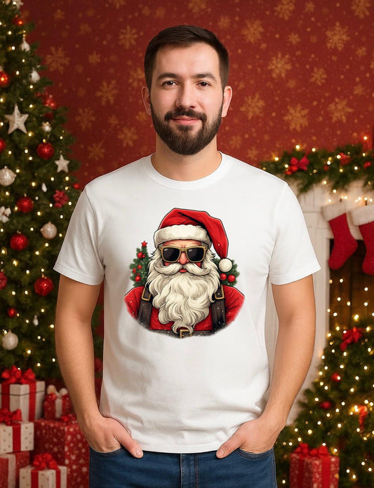 Tricou din bumbac 100% Mos craciun rosu