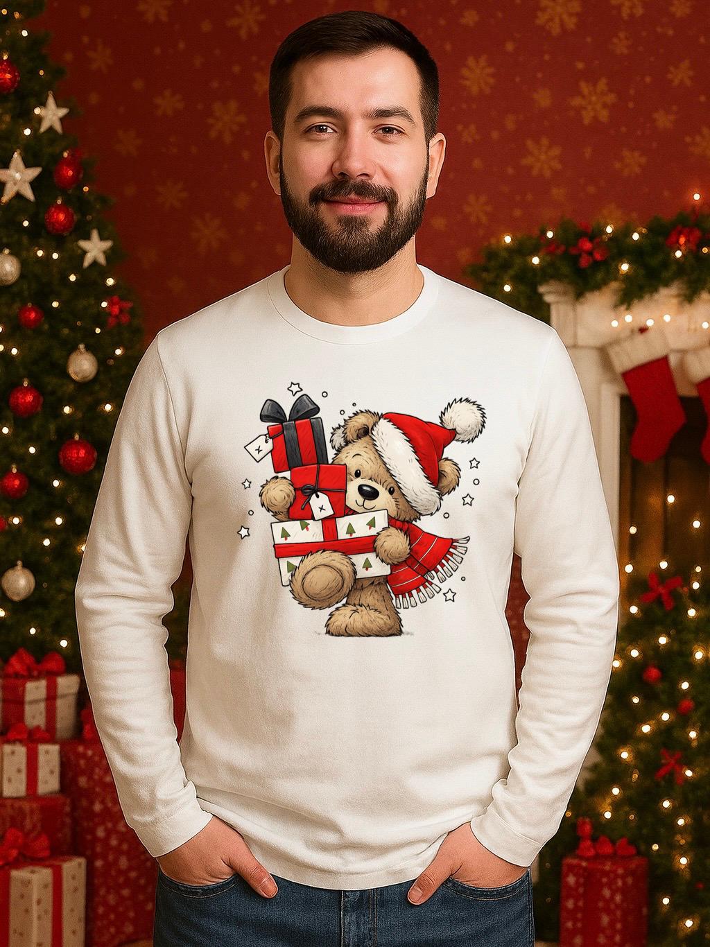 Bluza alba din bumbac 100% Red bear