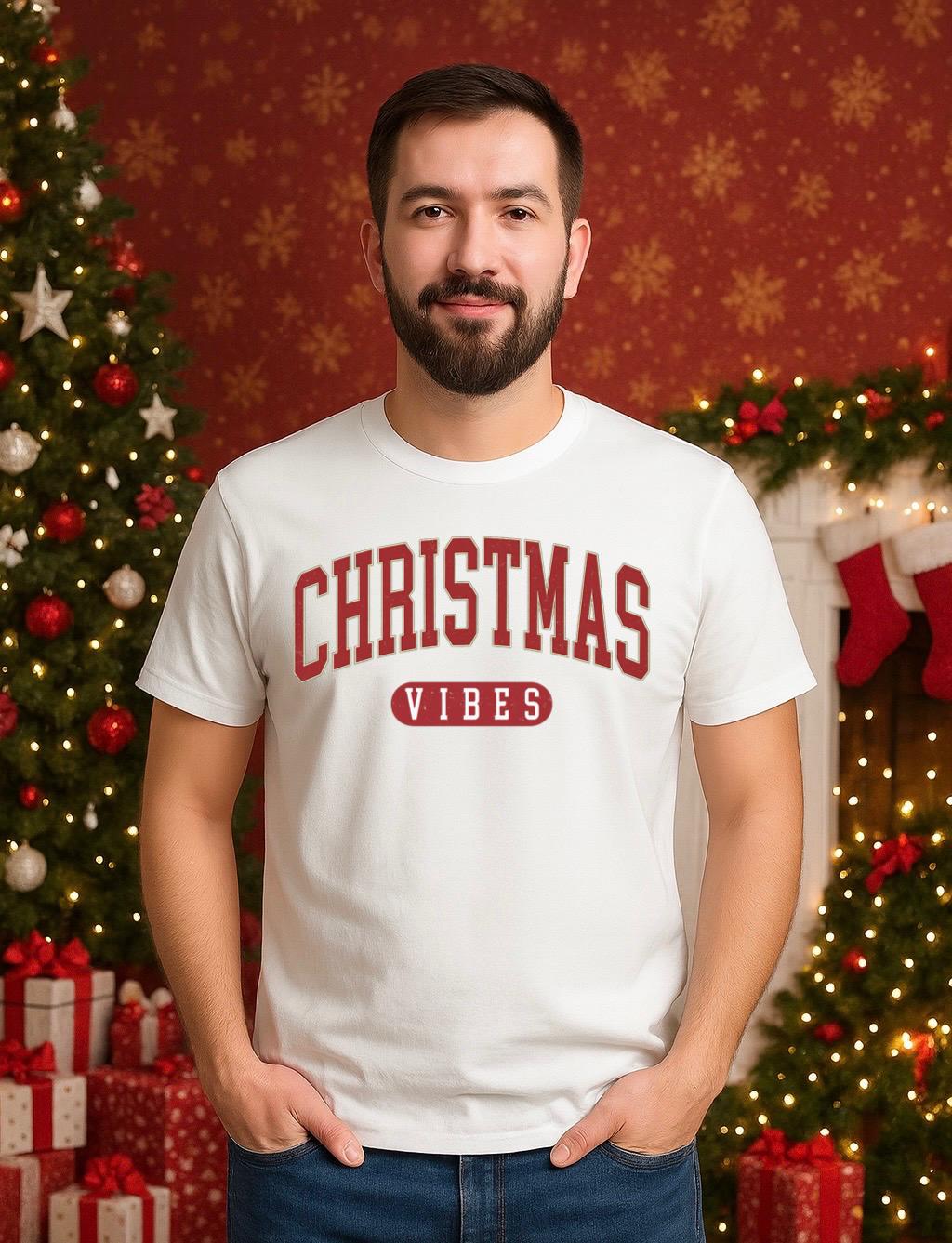 Tricou din bumbac 100% Christmas vibes