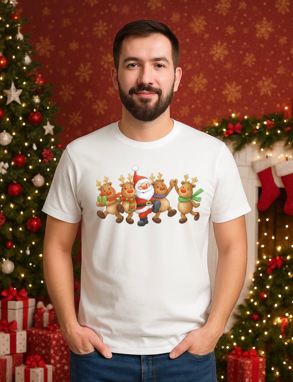 Tricou din bumbac 100% Mos craciun