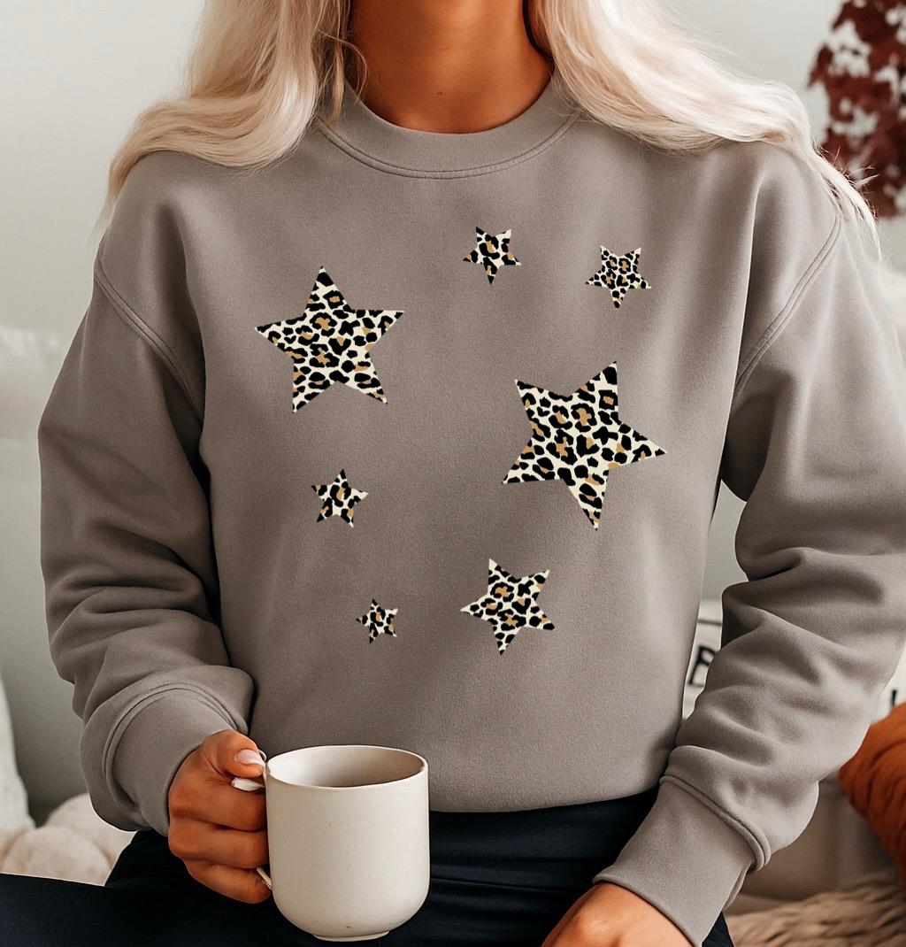 Bluza gri din bumbac 100% Stars