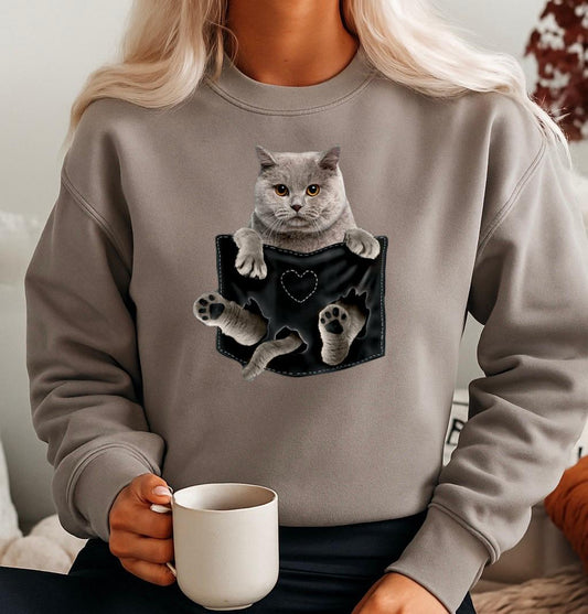 Bluza gri din bumbac 100% Cat 21