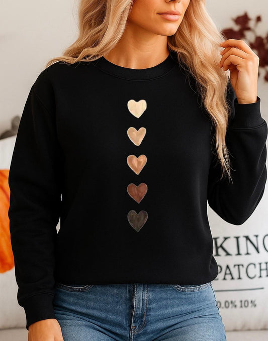 Bluza neagra din bumbac 100% 5 hearts