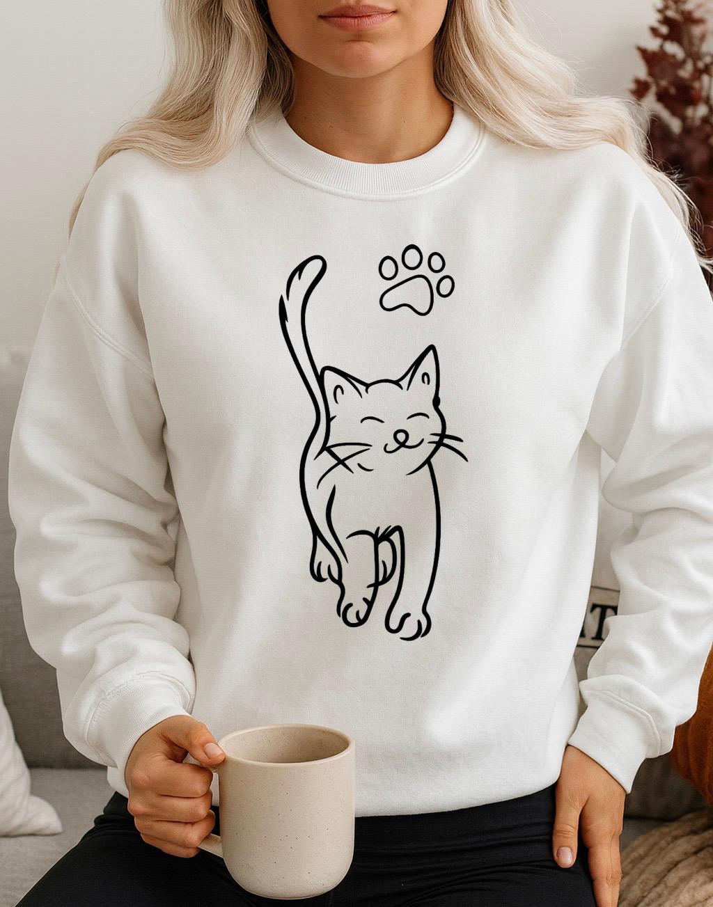 Bluza alba din bumbac 100% Cat walk