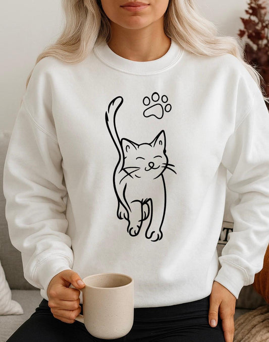 Bluza alba din bumbac 100% Cat walk