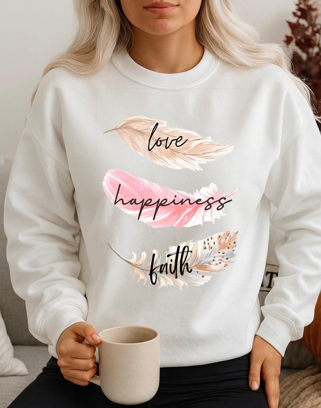 Bluza Alba Dama din Bumbac 100% Love Happiness - MonCherie