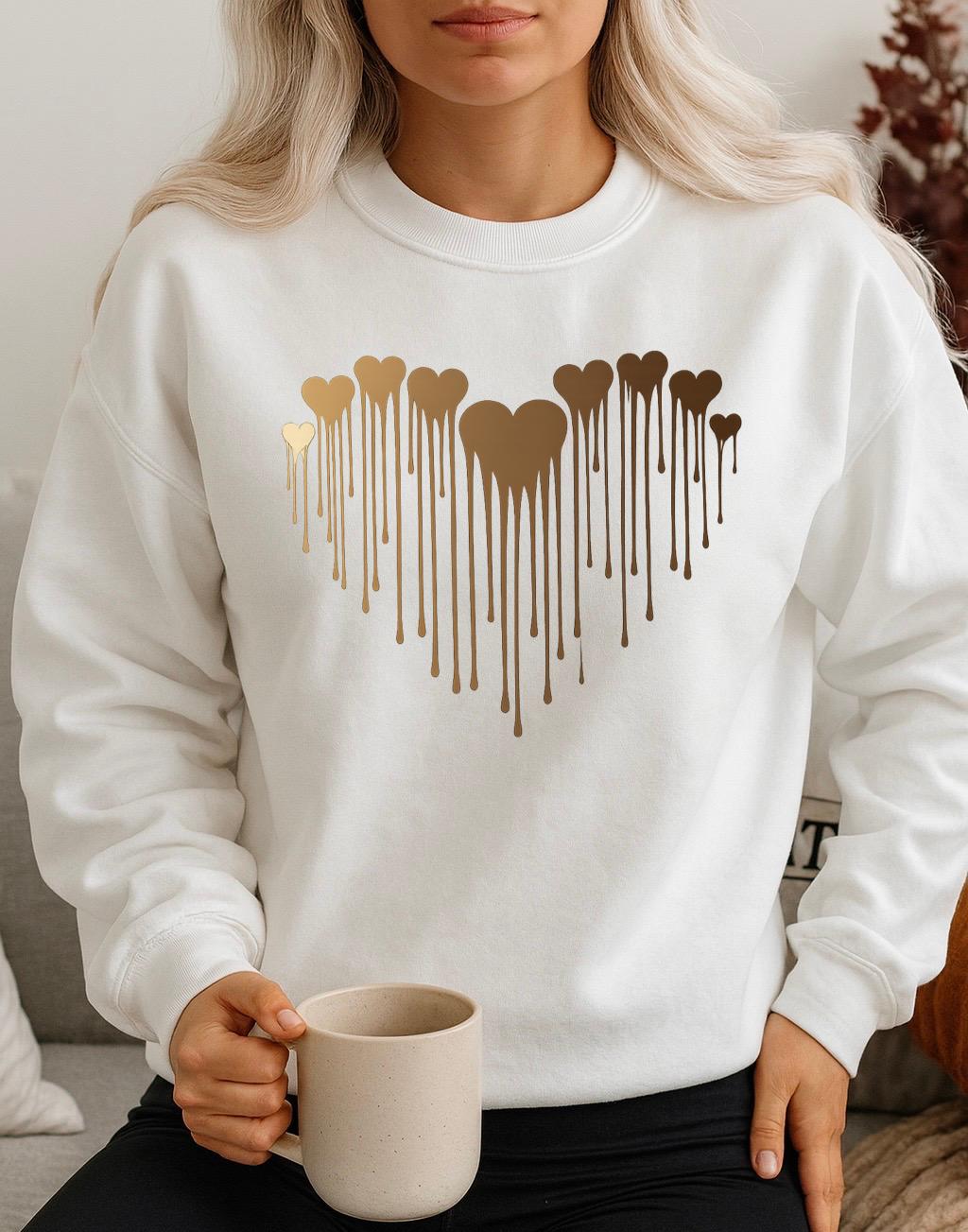 Bluza Alba Dama din Bumbac 100% Heart Gold - MonCherie