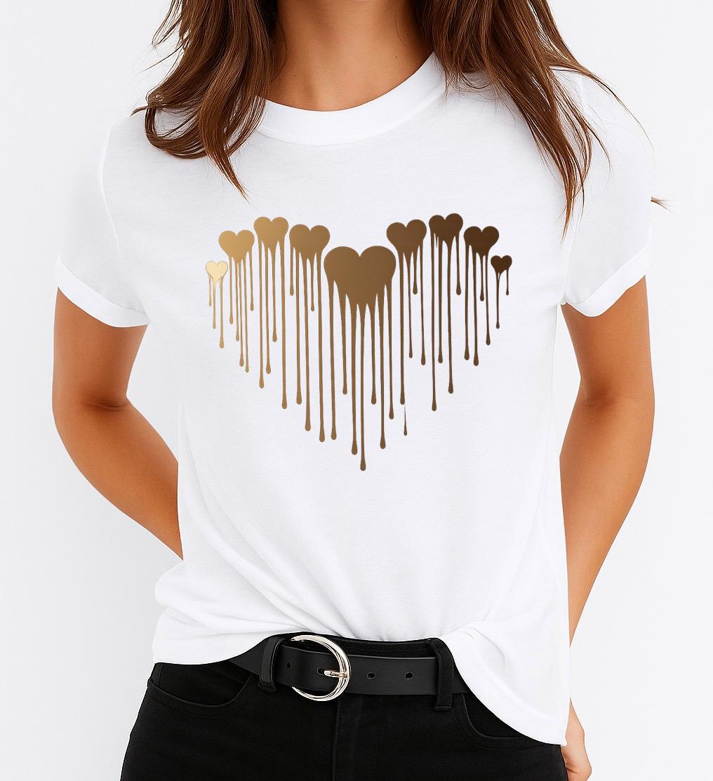 Tricou din bumbac 100% Heart gold