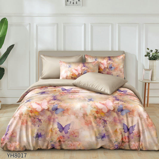 Lenjerie de pat dublu FINET, cu elastic, 4 piese F-909