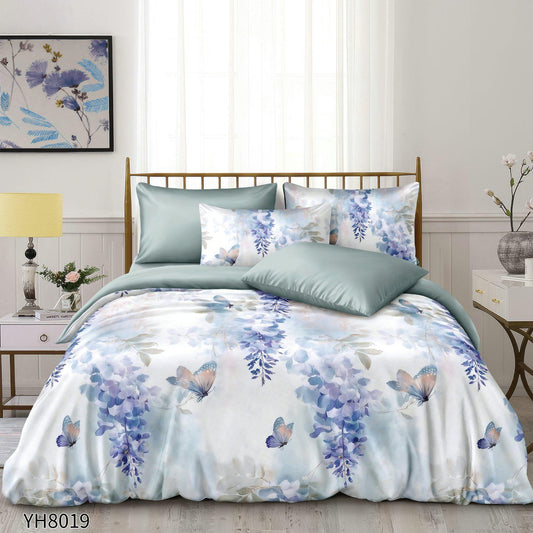 Lenjerie de pat dublu FINET, cu elastic, 4 piese F-907