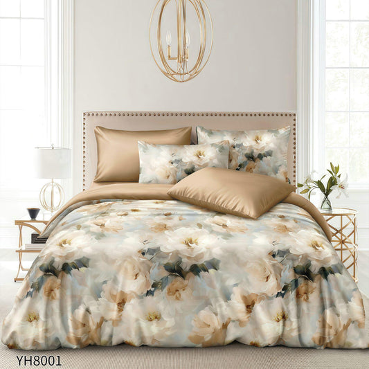 Lenjerie de pat dublu FINET, cu elastic, 4 piese F-905