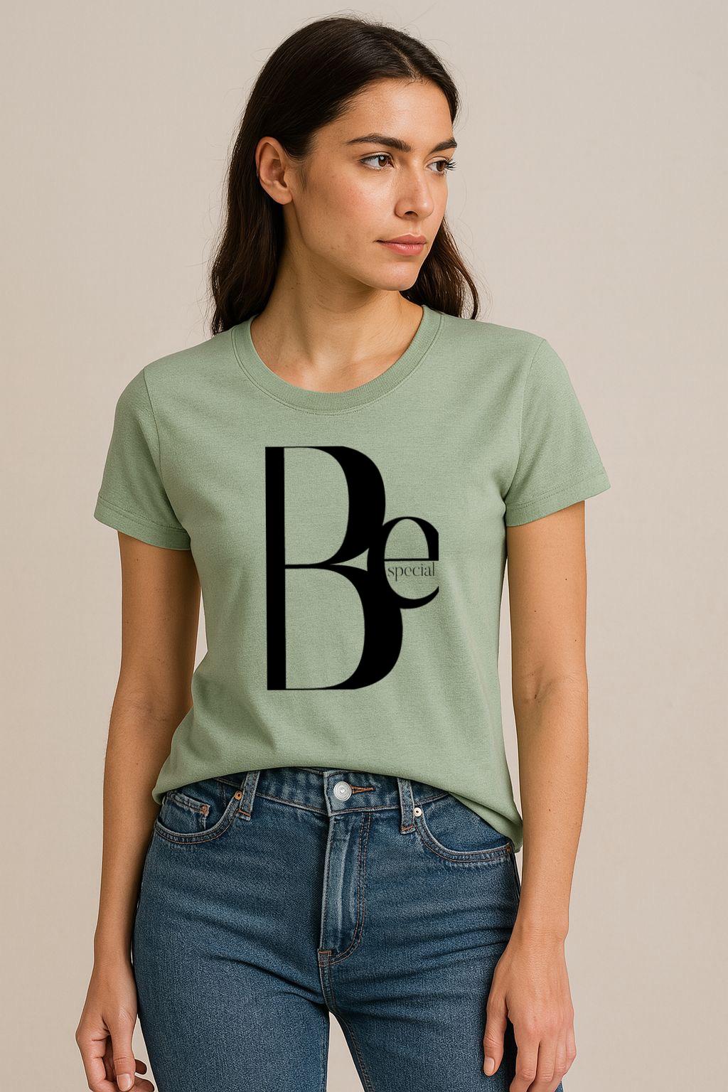 Tricou Verde Salvie Be – Bumbac 100%