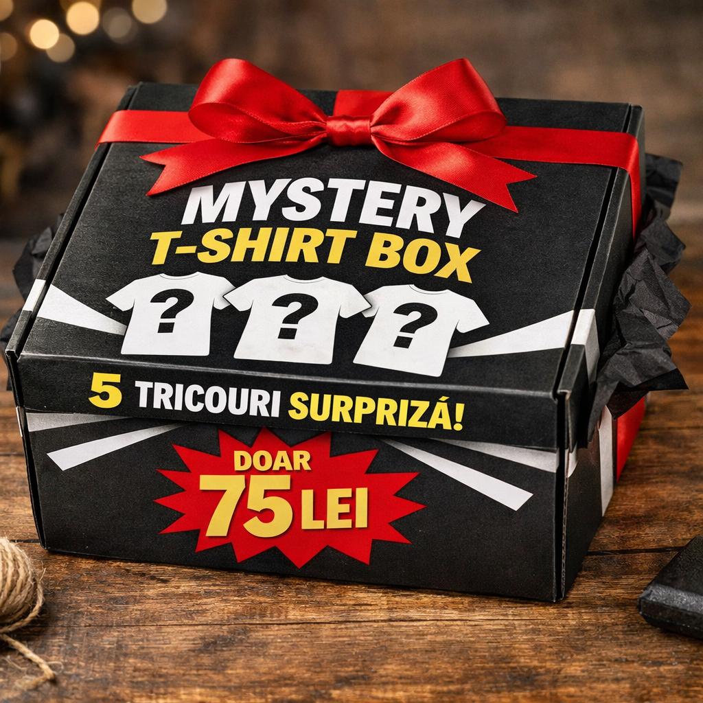 🎁 Mystery T-Shirt Box – 5 Tricouri Surpriză