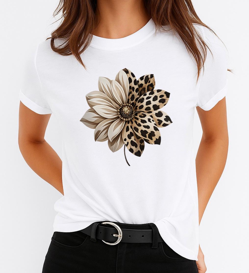 Tricou Dama Flower – Bumbac 100%