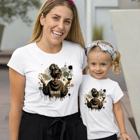Set Tricouri Mama si Copil din Bumbac 100% - Mama si Fata