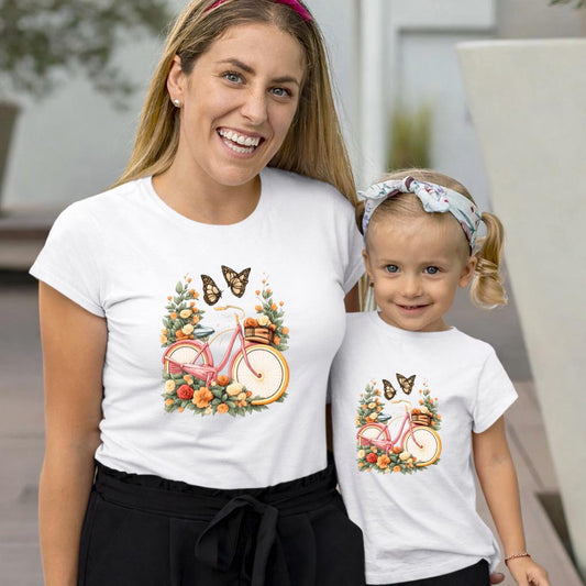 Set Tricouri Mama si Copil din Bumbac 100% - Mama si Fata
