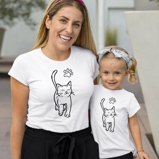 Set Tricouri Mama si Copil din Bumbac 100% - Mama si Fata