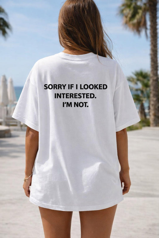 Tricou Oversize 100% bumbac INTERESTED