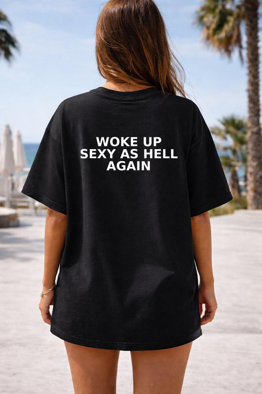 Tricou Oversize 100% bumbac WOKE UP