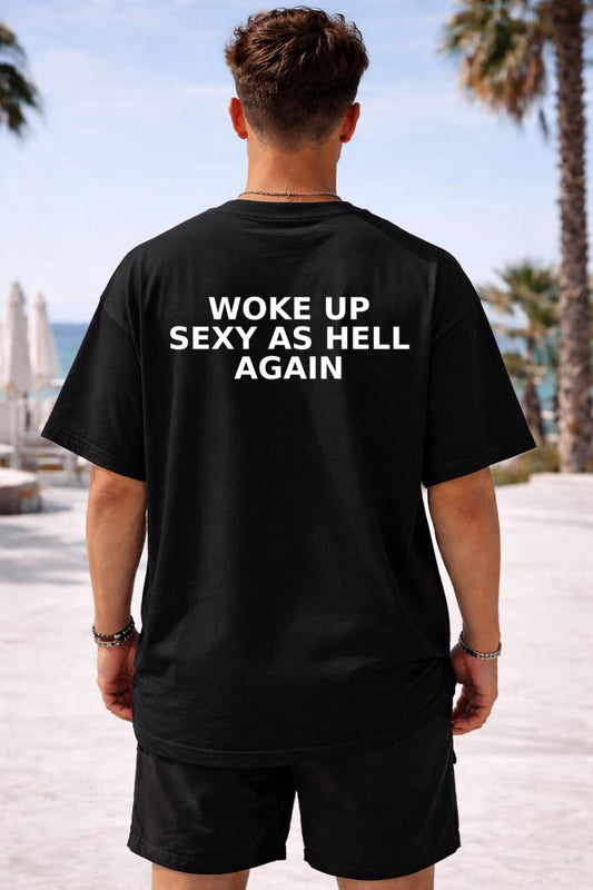 Tricou Oversize 100% bumbac WOKE UP