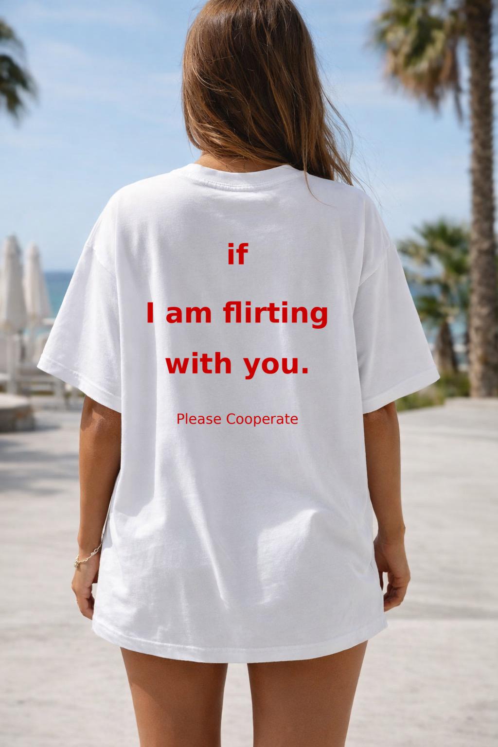 Tricou Oversize 100% bumbac FLIRTING