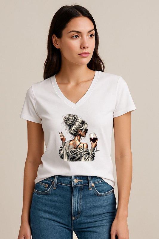 Tricou Anchior Dama Just Breathe – Bumbac 100%