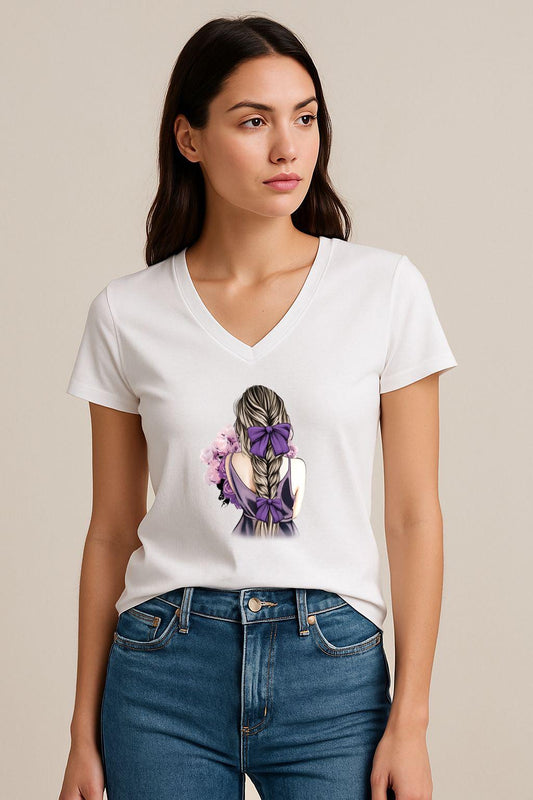 Tricou Anchior Dama Mov Girl – Bumbac 100%