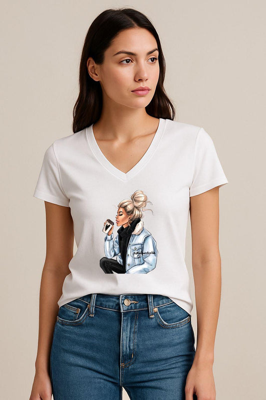 Tricou Anchior Dama Need Coffee – Bumbac 100%