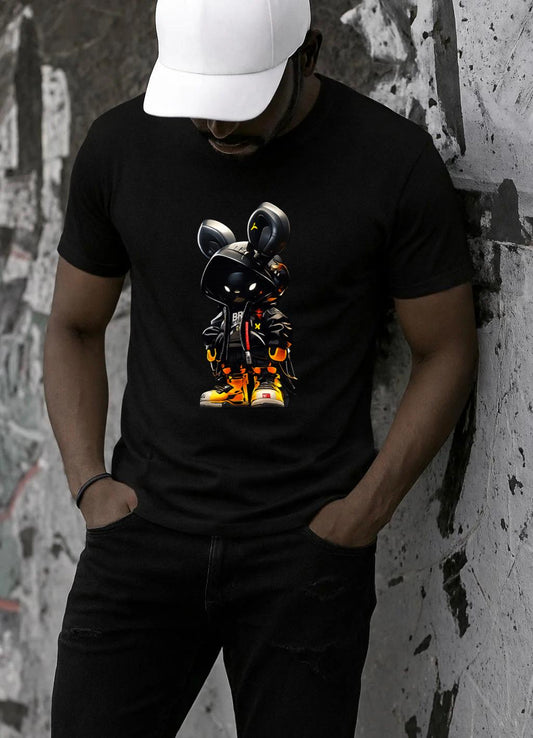 Tricou negru din bumbac 100% Black