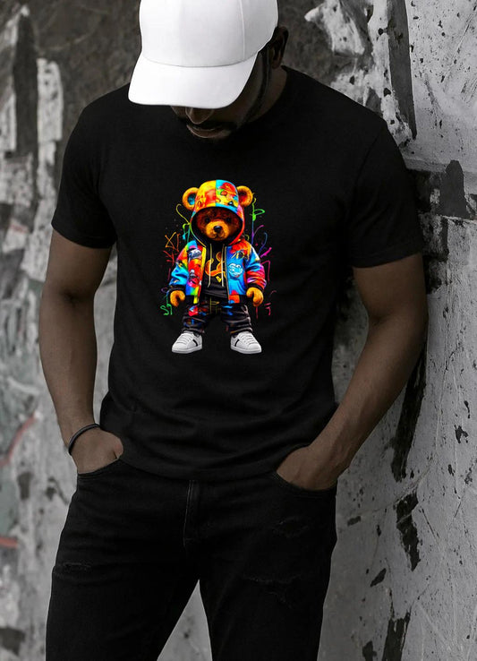 Tricou negru din bumbac 100% Bad boy